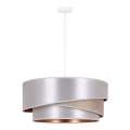 Duolla - Hanglamp aan een koord KOBO 1xE27/15W/230V diameter 45 cm zilver/goud