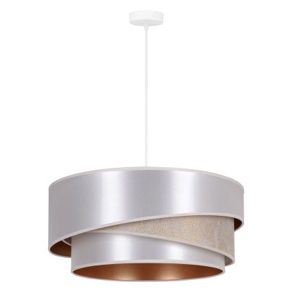 Duolla - Hanglamp aan een koord KOBO 1xE27/15W/230V diameter 45 cm zilver/goud