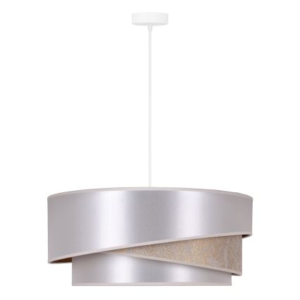 Duolla - Hanglamp aan een koord KOBO 1xE27/15W/230V diameter 45 cm zilver/goud