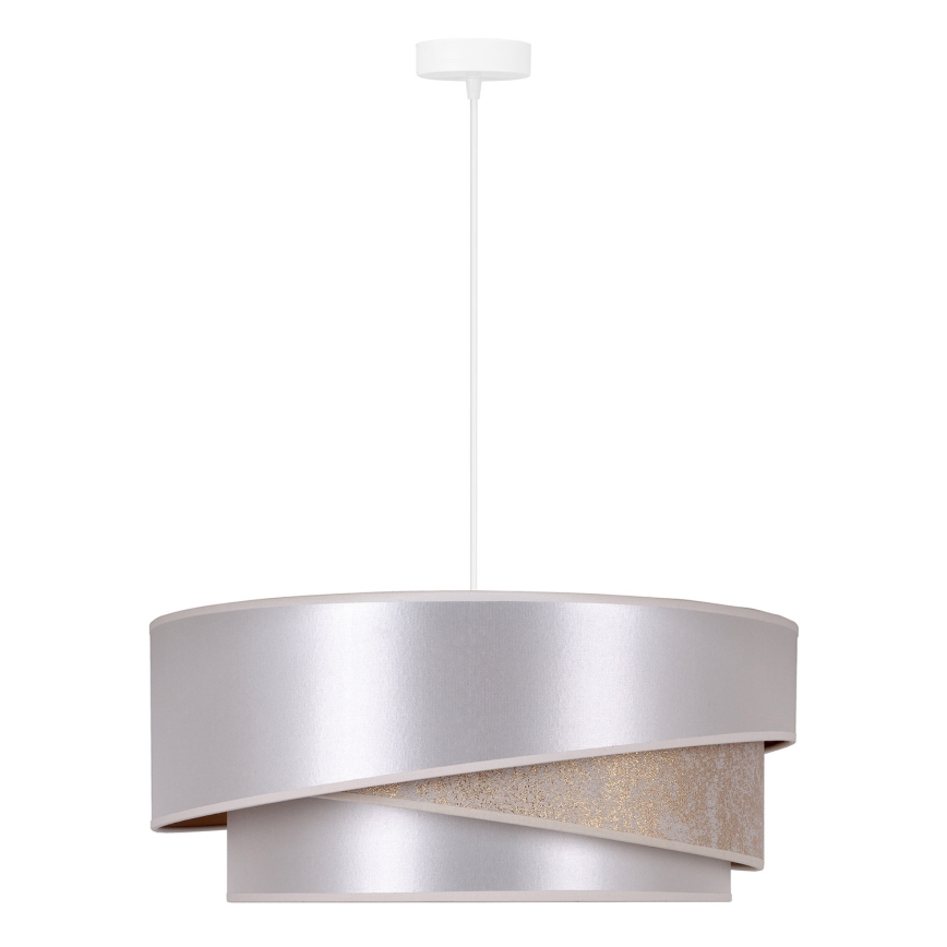 Duolla - Hanglamp aan een koord KOBO 1xE27/15W/230V diameter 45 cm zilver/goud