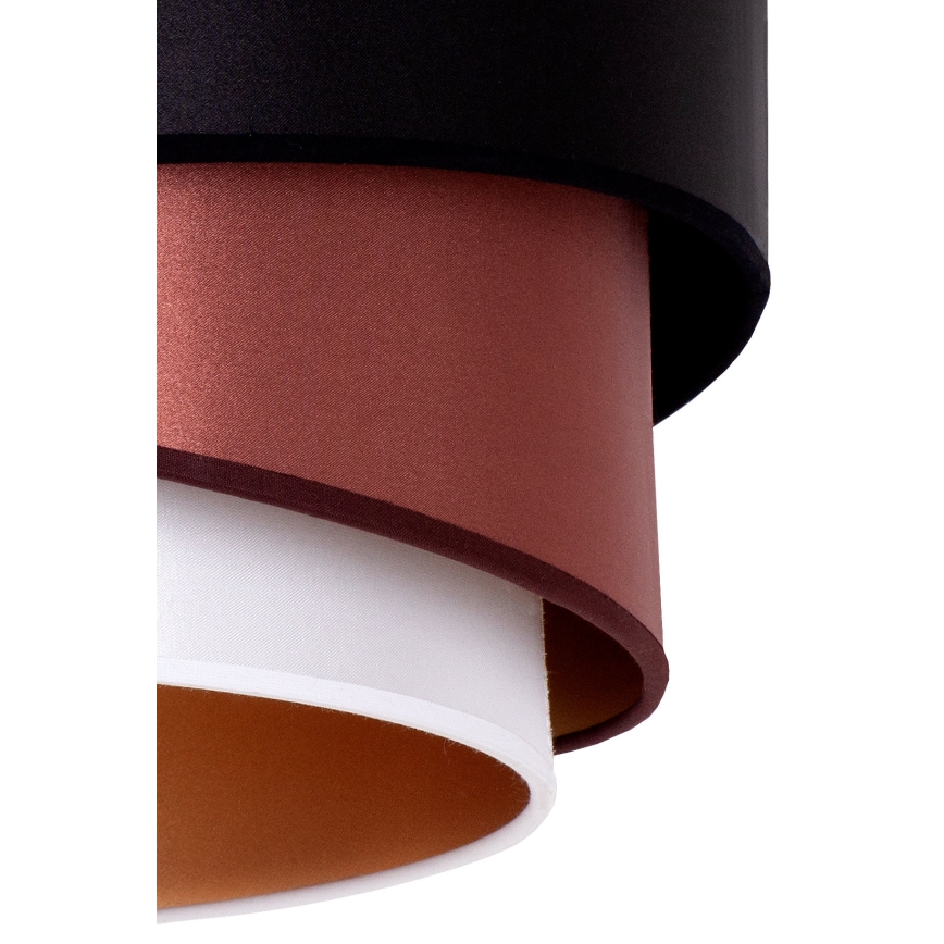 Duolla - Hanglamp aan een koord KOBO 1xE27/15W/230V diameter 45 cm zwart/bordeaux/zilver