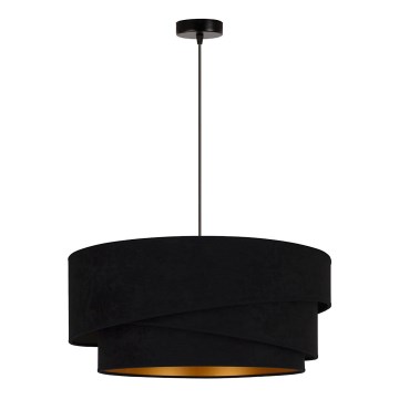 Duolla - Hanglamp aan een koord KOBO 1xE27/15W/230V diameter 45 cm zwart/goud
