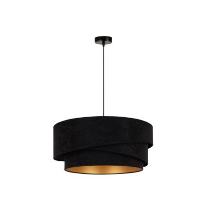 Duolla - Hanglamp aan een koord KOBO 1xE27/15W/230V diameter 45 cm zwart/goud