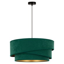 Duolla - Hanglamp aan een koord KOBO 1xE27/15W/230V groen/goud