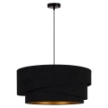 Duolla - Hanglamp aan een koord KOBO 1xE27/15W/230V zwart/goud