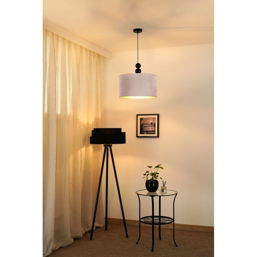 Duolla - Hanglamp aan een koord LYON 1xE27/15W/230V diameter 40 cm beige