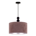 Duolla - Hanglamp aan een koord LYON 1xE27/15W/230V diameter 40 cm bruin