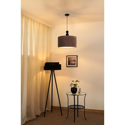 Duolla - Hanglamp aan een koord LYON 1xE27/15W/230V diameter 40 cm bruin