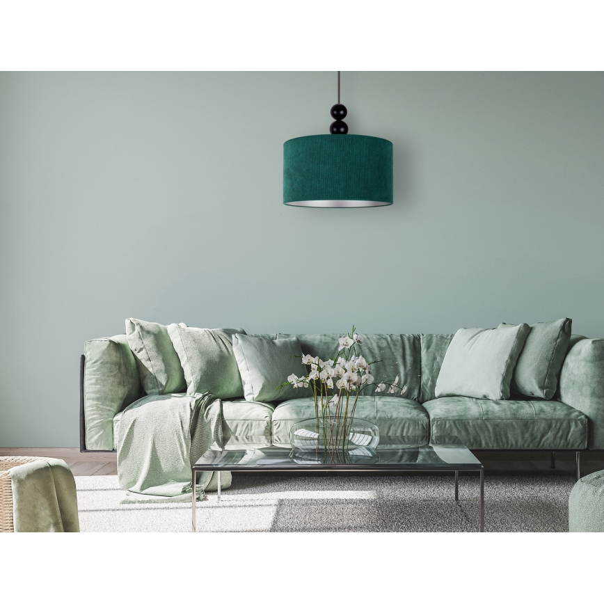 Duolla - Hanglamp aan een koord LYON 1xE27/15W/230V diameter 40 cm groen