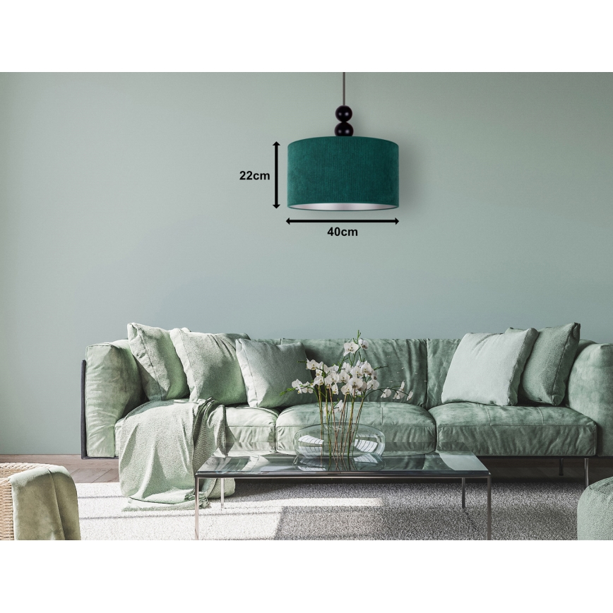 Duolla - Hanglamp aan een koord LYON 1xE27/15W/230V diameter 40 cm groen