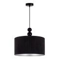 Duolla - Hanglamp aan een koord LYON 1xE27/15W/230V diameter 40 cm zwart