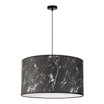 Duolla - Hanglamp aan een koord MARBLE 1xE27/40W/230V diameter 45 cm zwart/wit