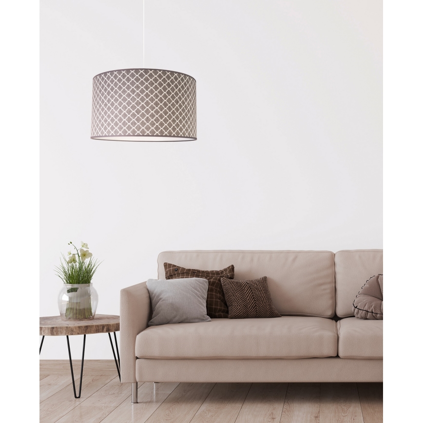 Duolla - Hanglamp aan een koord MAROKO 1xE27/40W/230V diameter 45 cm grijs