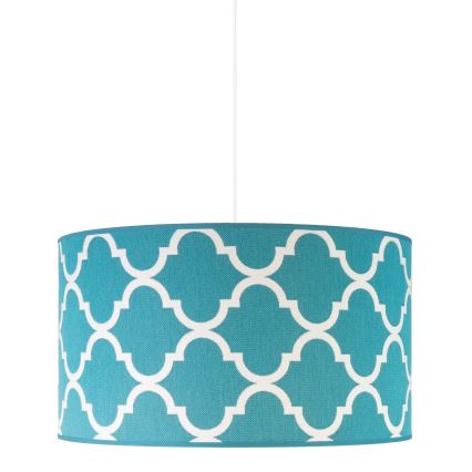 Duolla - Hanglamp aan een koord MAROKO 1xE27/40W/230V diameter 45 cm turquoise/wit