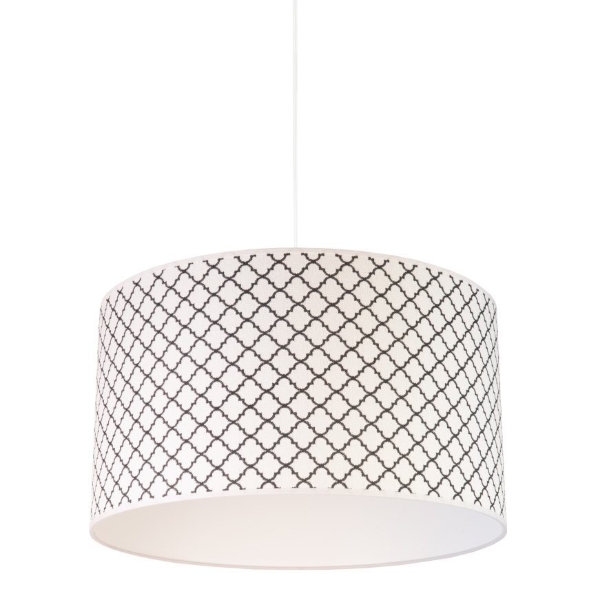 Duolla - Hanglamp aan een koord MAROKO 1xE27/40W/230V diameter 45 cm wit/zwart