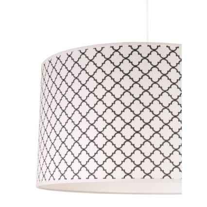Duolla - Hanglamp aan een koord MAROKO 1xE27/40W/230V diameter 45 cm wit/zwart