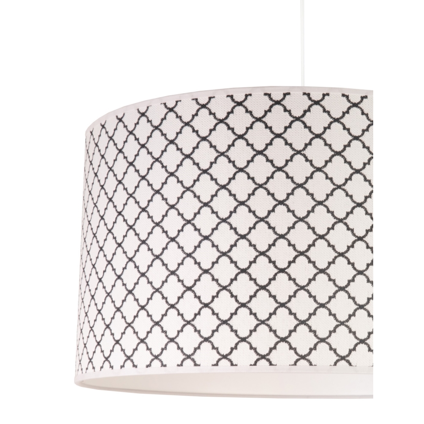 Duolla - Hanglamp aan een koord MAROKO 1xE27/40W/230V diameter 45 cm wit/zwart