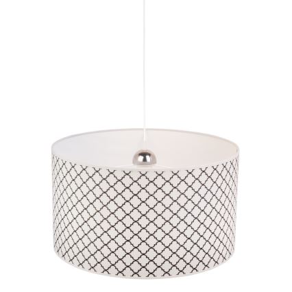 Duolla - Hanglamp aan een koord MAROKO 1xE27/40W/230V diameter 45 cm wit/zwart