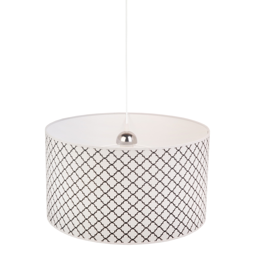 Duolla - Hanglamp aan een koord MAROKO 1xE27/40W/230V diameter 45 cm wit/zwart