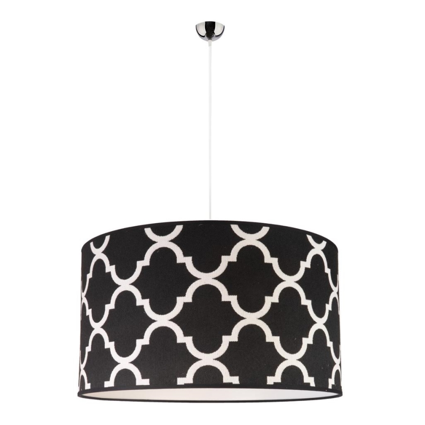 Duolla - Hanglamp aan een koord MAROKO 1xE27/40W/230V diameter 45 cm zwart/wit