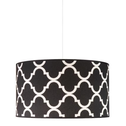 Duolla - Hanglamp aan een koord MAROKO 1xE27/40W/230V diameter 45 cm zwart/wit