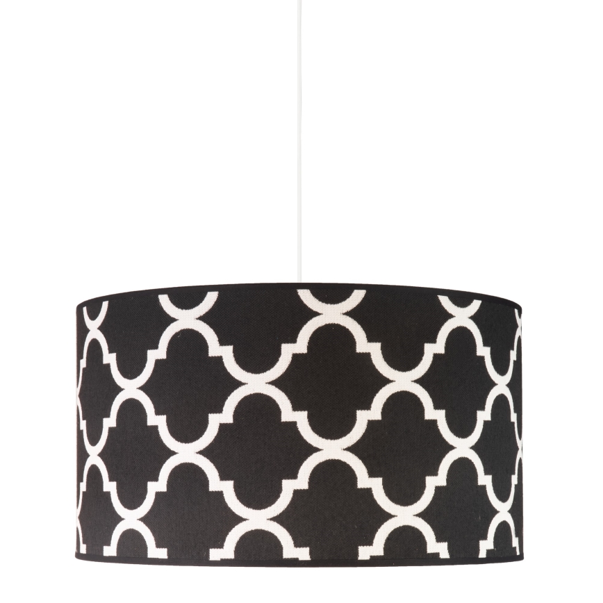 Duolla - Hanglamp aan een koord MAROKO 1xE27/40W/230V diameter 45 cm zwart/wit
