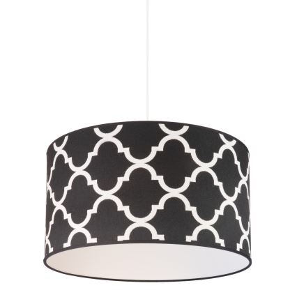 Duolla - Hanglamp aan een koord MAROKO 1xE27/40W/230V diameter 45 cm zwart/wit