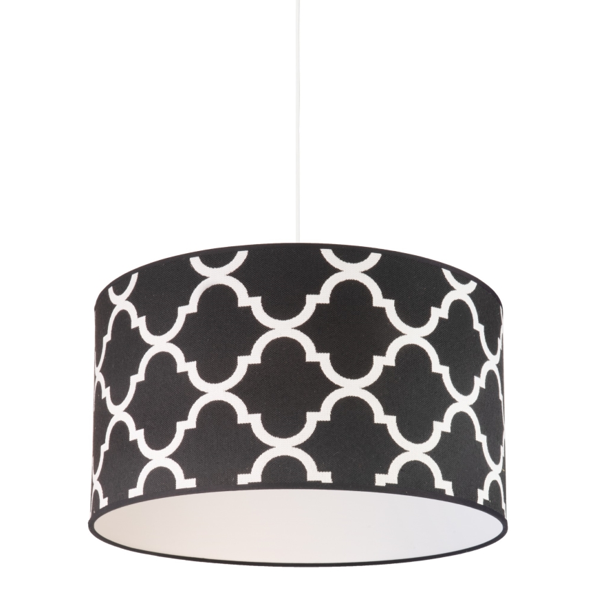 Duolla - Hanglamp aan een koord MAROKO 1xE27/40W/230V diameter 45 cm zwart/wit