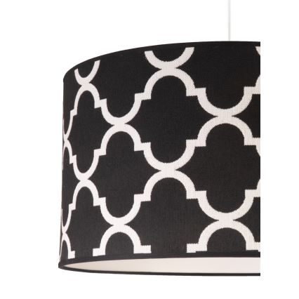 Duolla - Hanglamp aan een koord MAROKO 1xE27/40W/230V diameter 45 cm zwart/wit