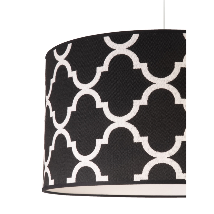 Duolla - Hanglamp aan een koord MAROKO 1xE27/40W/230V diameter 45 cm zwart/wit