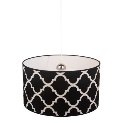Duolla - Hanglamp aan een koord MAROKO 1xE27/40W/230V diameter 45 cm zwart/wit