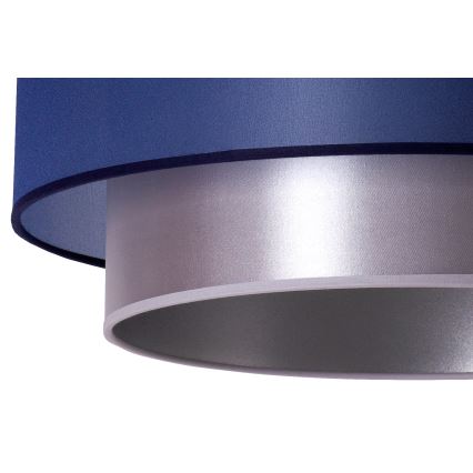 Duolla - Hanglamp aan een koord NANTES 1xE27/15W/230V diameter 45 cm blauw/zilver