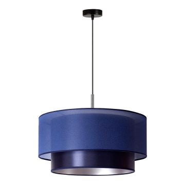 Duolla - Hanglamp aan een koord NANTES 1xE27/15W/230V diameter 45 cm blauw/zilver