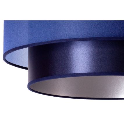 Duolla - Hanglamp aan een koord NANTES 1xE27/15W/230V diameter 45 cm blauw/zilver