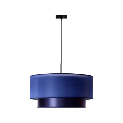 Duolla - Hanglamp aan een koord NANTES 1xE27/15W/230V diameter 45 cm blauw/zilver