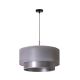 Duolla - Hanglamp aan een koord NANTES 1xE27/15W/230V diameter 45 cm zilver