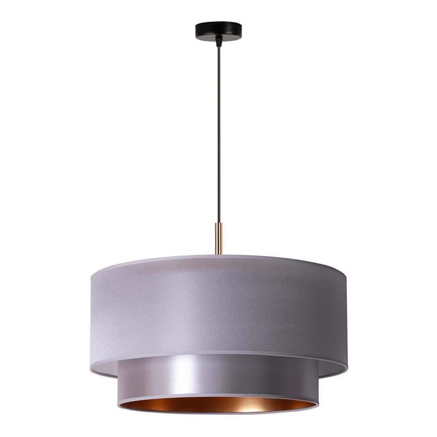 Duolla - Hanglamp aan een koord NANTES 1xE27/15W/230V diameter 45 cm zilver/koper