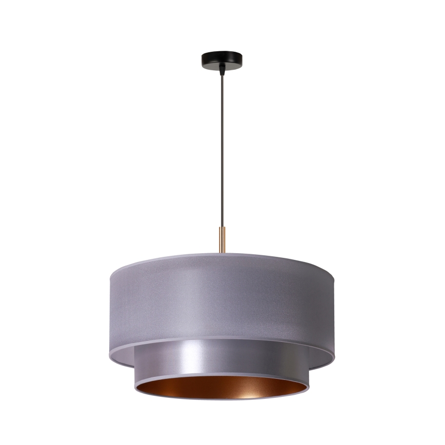 Duolla - Hanglamp aan een koord NANTES 1xE27/15W/230V diameter 45 cm zilver/koper