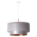Duolla - Hanglamp aan een koord NANTES 1xE27/15W/230V diameter 45 cm zilver/koper