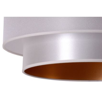 Duolla - Hanglamp aan een koord NANTES 1xE27/15W/230V diameter 45 cm zilver/koper