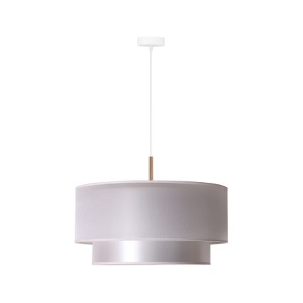 Duolla - Hanglamp aan een koord NANTES 1xE27/15W/230V diameter 45 cm zilver/koper