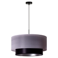 Duolla - Hanglamp aan een koord NANTES 1xE27/15W/230V diameter 45 cm zilver/zwart