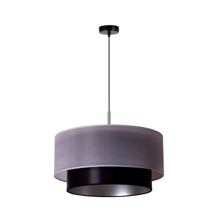 Duolla - Hanglamp aan een koord NANTES 1xE27/15W/230V diameter 45 cm zilver/zwart