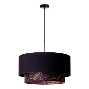 Duolla - Hanglamp aan een koord NANTES 1xE27/15W/230V diameter 45 cm zwart/koper