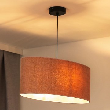 Duolla - Hanglamp aan een koord OVAL 1xE27/15W/230V roze