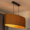 Duolla - Hanglamp aan een koord OVAL 2xE27/15W/230V bruin