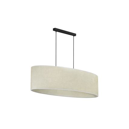 Duolla - Hanglamp aan een koord OVAL 2xE27/15W/230V grijs