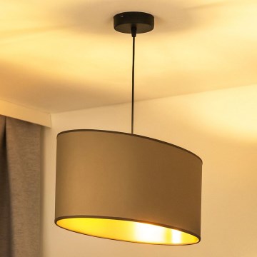 Duolla - Hanglamp aan een koord OVAL VEGAN 1xE27/15W/230V beige