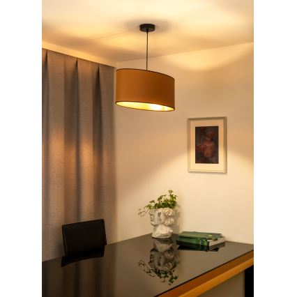 Duolla - Hanglamp aan een koord OVAL VEGAN 1xE27/15W/230V bruin