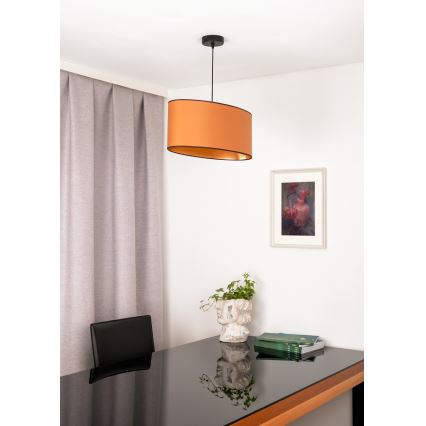 Duolla - Hanglamp aan een koord OVAL VEGAN 1xE27/15W/230V bruin